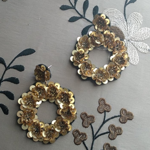 Anthropologie Lucia sequin & beaded earrings FIRM PRICE - Picture 4 of 7